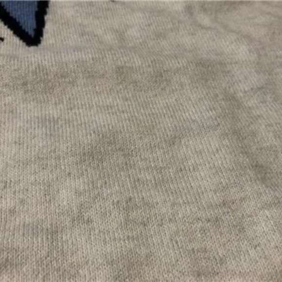 Womens Lisa Todd Gray Blue Hearts Cotton Cashmere Knit Sweater M - Picture 4 of 8